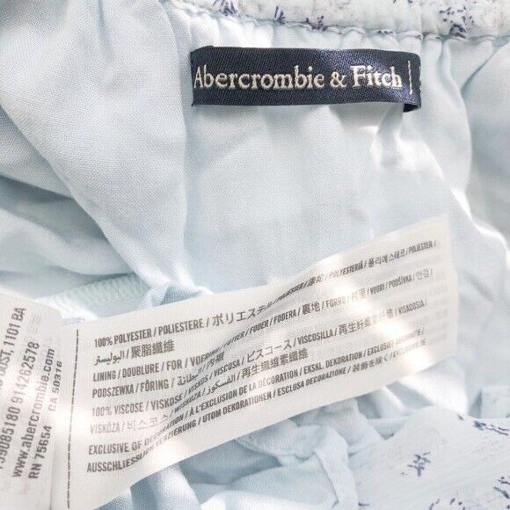 Abercrombie & Fitch Off the Shoulder High Low Blue Dress Chiffon Size XS - Picture 6 of 8